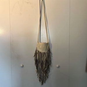 70’s Vintage White Leather Crossbody